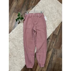 Pacsun Small Pink Mauve High-Rise 100% Cotton Elastic Denim Jogger Jeans NWT